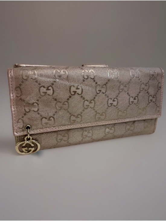 Gucci Handbags - Gucci GG Monogram Long Continental Wallet in Metallic Lilac
